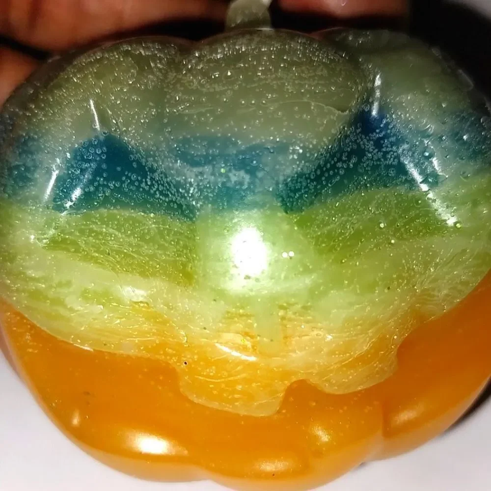 Hand crafted limited edition pumpkin candle from our spooky candle collection